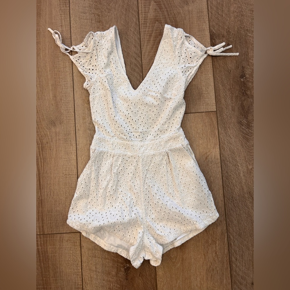 Express White Eyelet One Piece